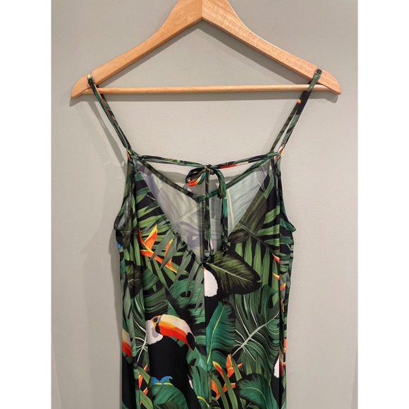 Show Me Your Mumu Tropical Toucan Leaf Jumper V Neck Size Mediun - Picture 5 of 6